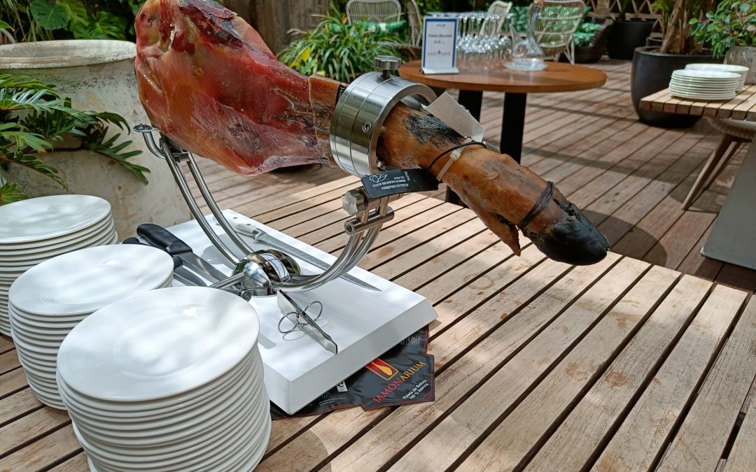 Cortador de jamón para eventos y ferias